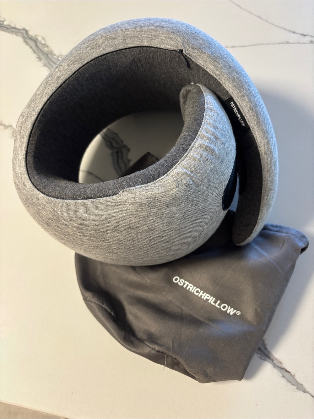 Ostrich Pillow Travel Neck Pillow - Comfortable Memory Foam Support